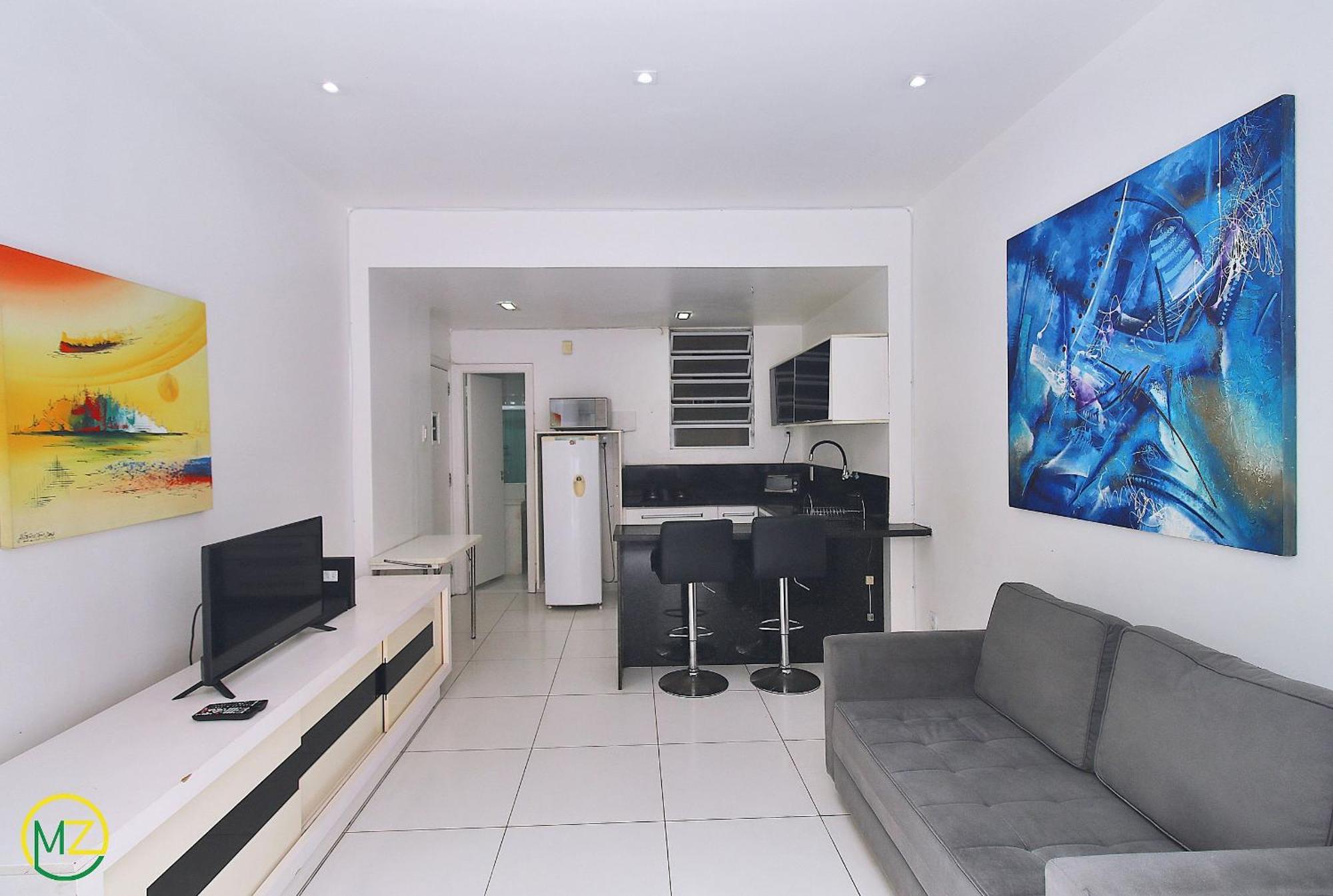 Studio Com Vista Lateral Para O Mar Em Copacabana Рио де Жанейро Екстериор снимка